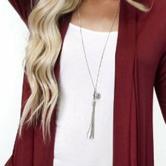 🆕⭐"Soft Tee Duster" in red wine - Picture 2 of 2